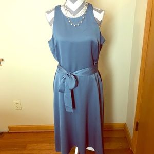 Banana Republic Slate Blue Silk Halter 12T